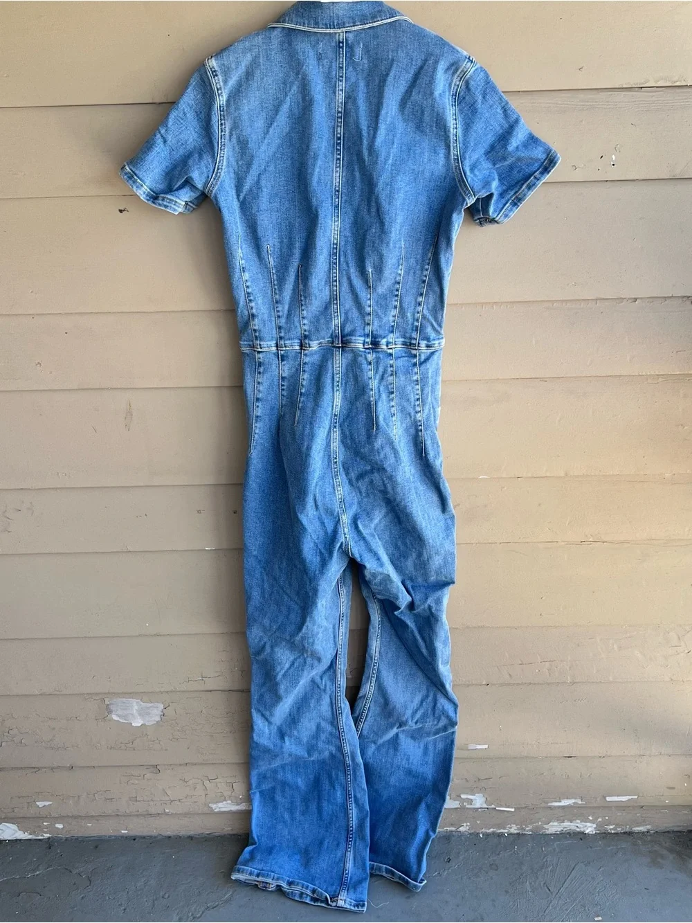 Free People We The Free Jayde Jumpsuit Size M Classic Boho Denim